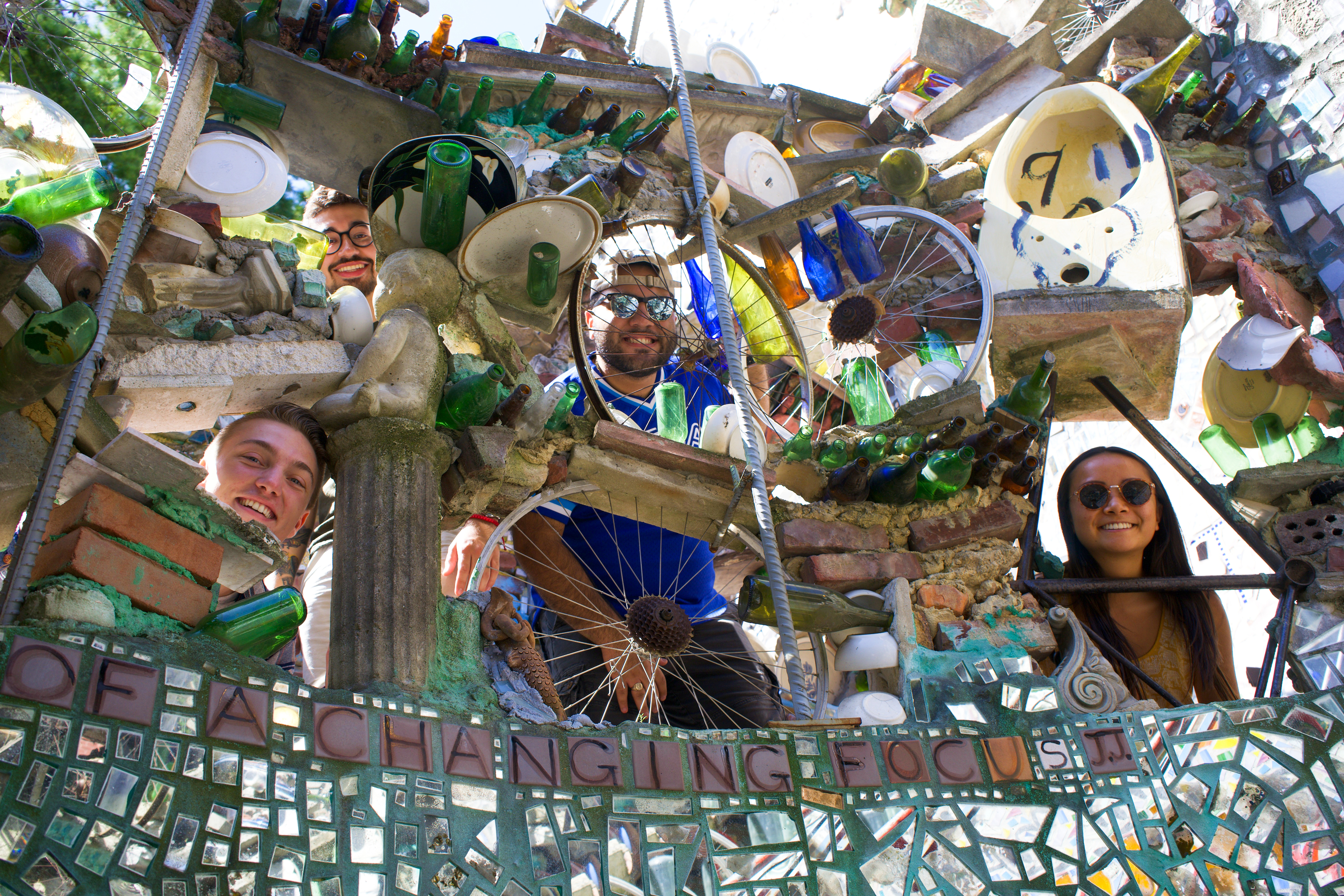 Lauder residents visiting the Magic Gardens by Philadelphia artist Isaiah Zagar