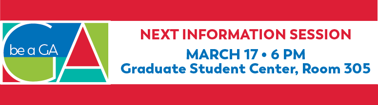 Next Information Session: March 17, 6PM: Graduate Student Center Room 305