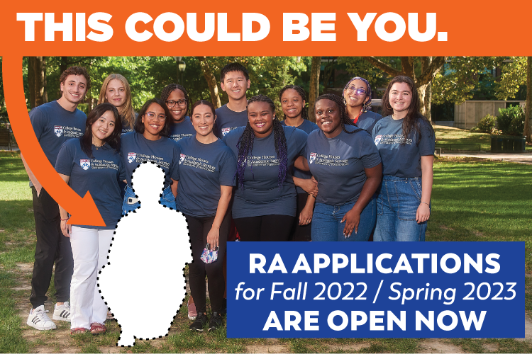 This could be you.  RA applications for Fall 2022/Spring 2023 are open now.