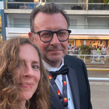 Meta Mazaj (l) and Nicola Gentili (r) at Cannes
